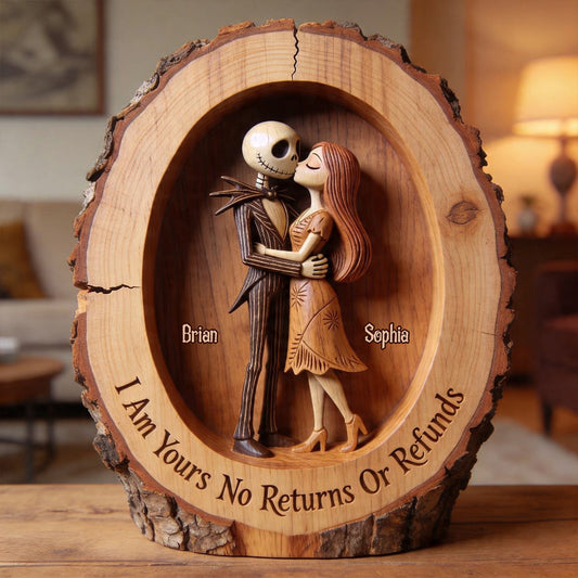 I Love You - Personalized Nightmare Custom Shaped Wood Plaque