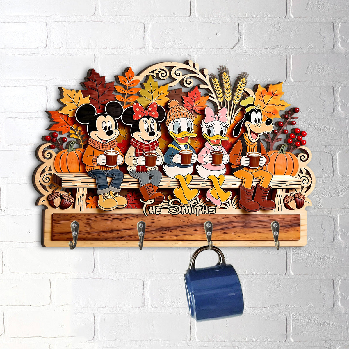 It's The Most Wonderfull Time Of The Year - Personalized Mouse Custom Shaped Hanging Rack