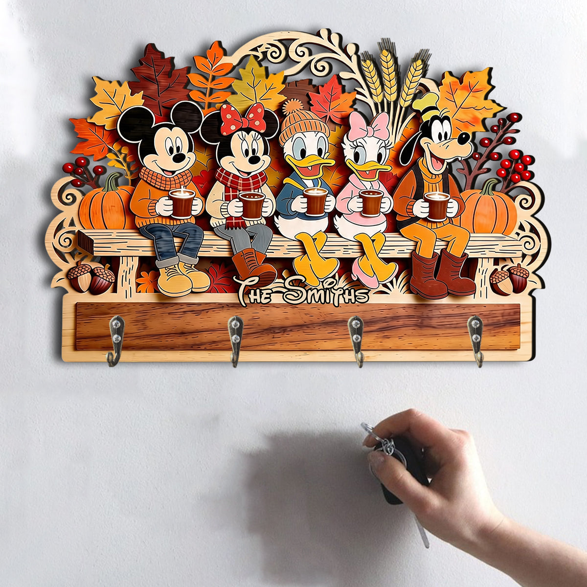 It's The Most Wonderfull Time Of The Year - Personalized Mouse Custom Shaped Hanging Rack