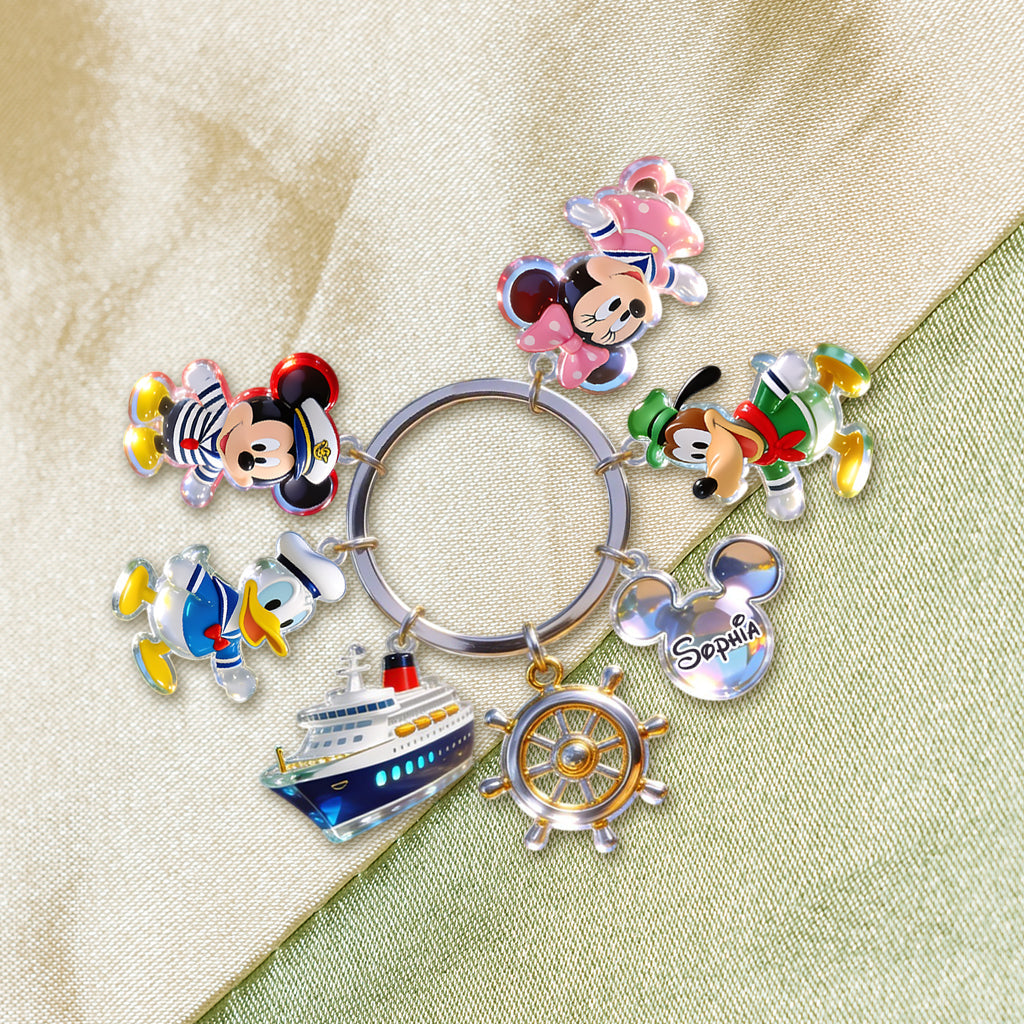 Cruise Time - Personalized Dream Cruise Premium Keychain With Charms