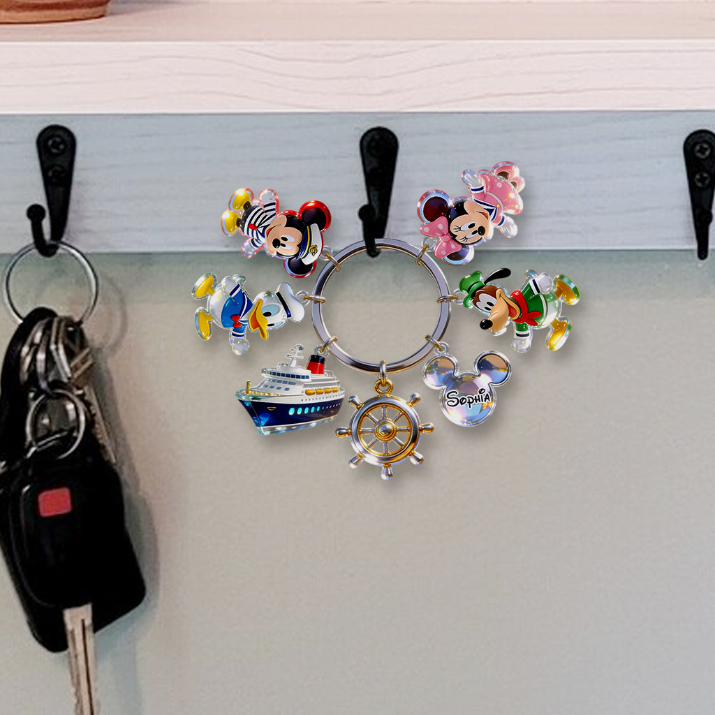 Cruise Time - Personalized Dream Cruise Premium Keychain With Charms