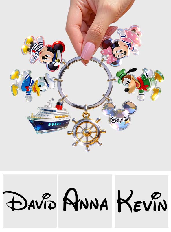 Cruise Time - Personalized Dream Cruise Premium Keychain With Charms