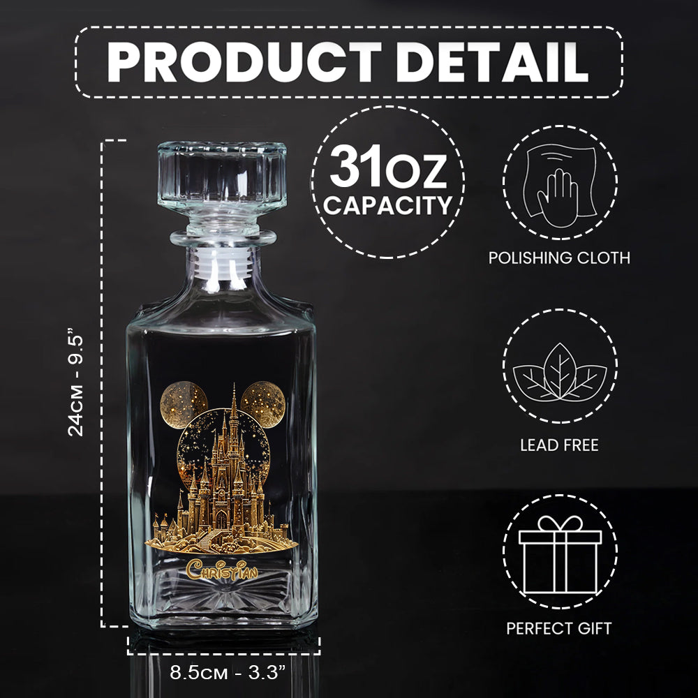 Magical Castle - Personalized Mouse Whiskey Decanter Set