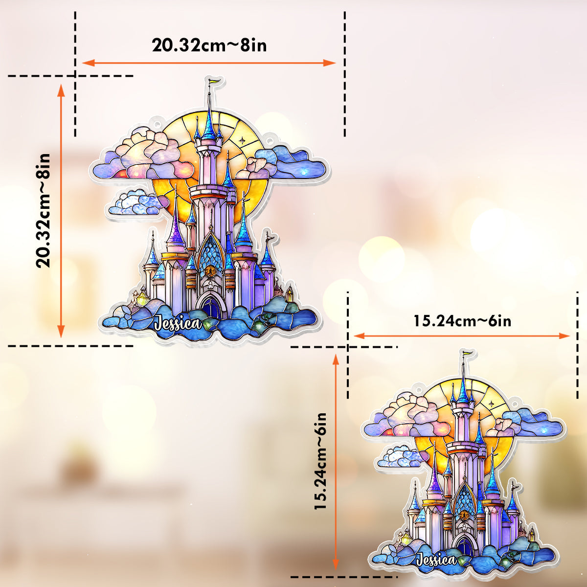 Magical Moments - Personalized Mouse Window Hanging Suncatcher Ornament