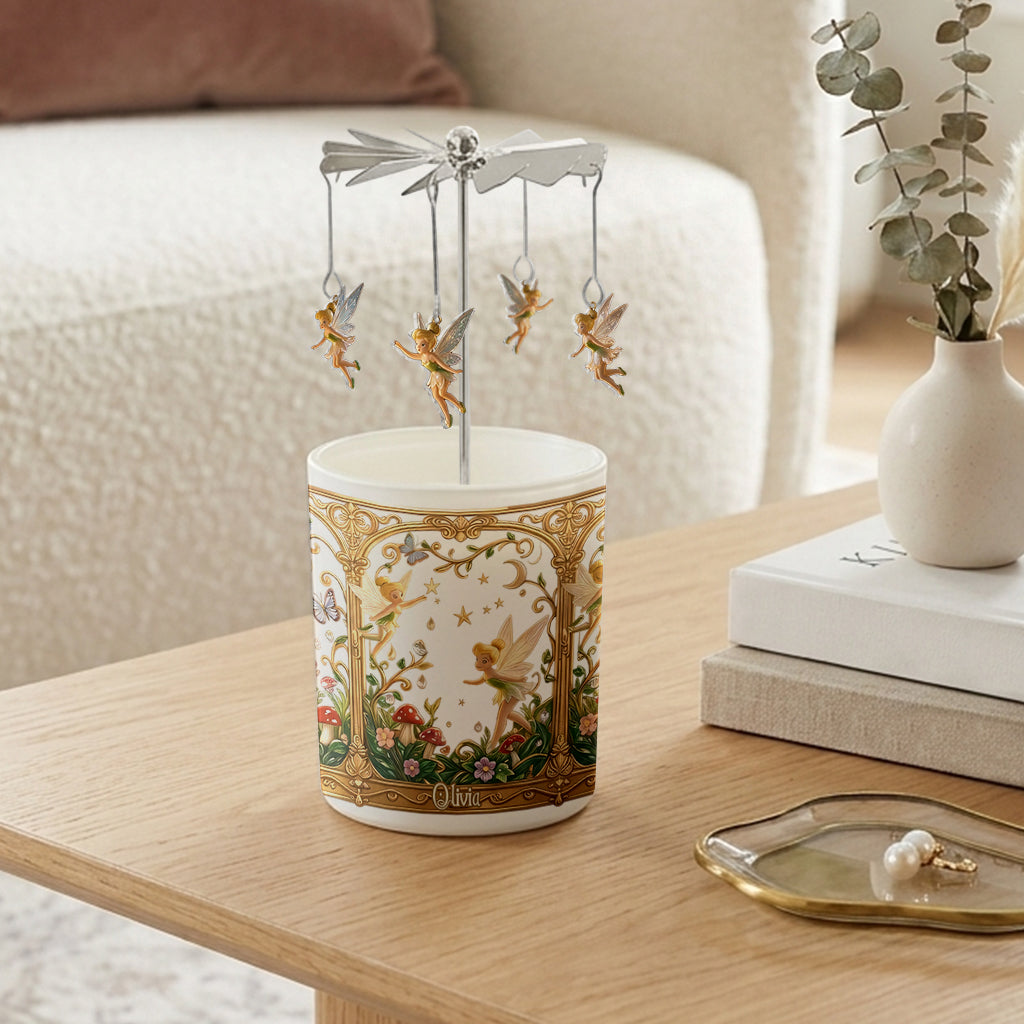 Magical Garden Fairy - Personalized Flying Fairy Spinning Candle Holder