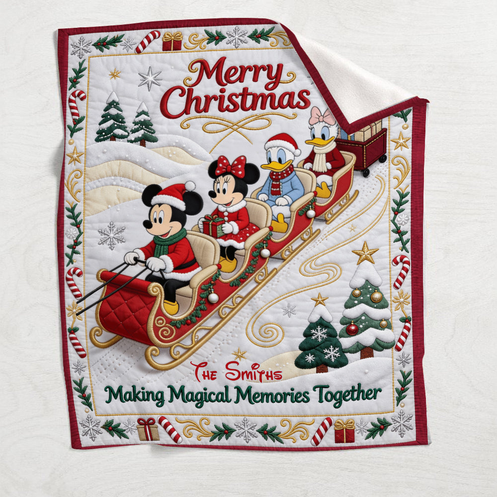 Dashing Through The Snow - Personalized Mouse Blanket