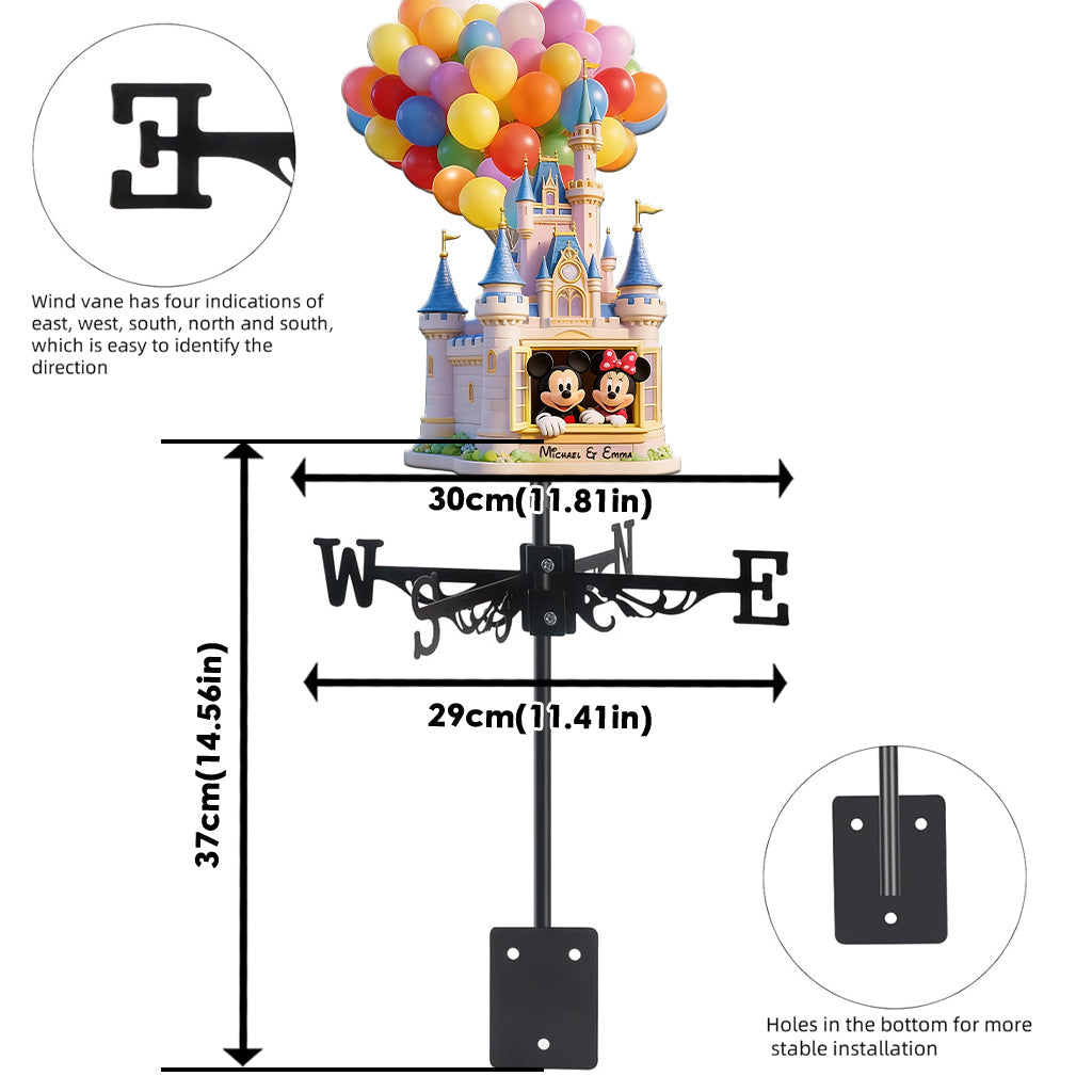 Magical Castle - Personalized Dream Trip Weather Vane