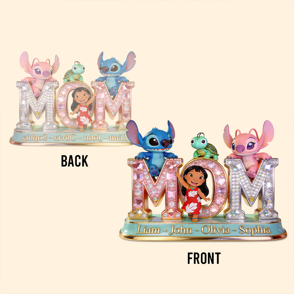 Ohana Mom Mama - Personalized Ohana Custom Shaped Acrylic Plaque