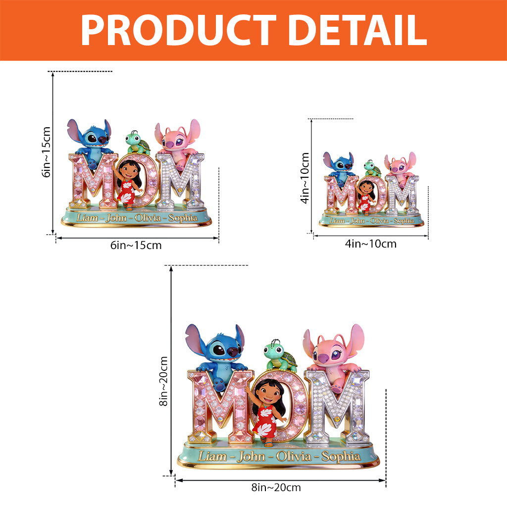 Ohana Mom Mama - Personalized Ohana Custom Shaped Acrylic Plaque