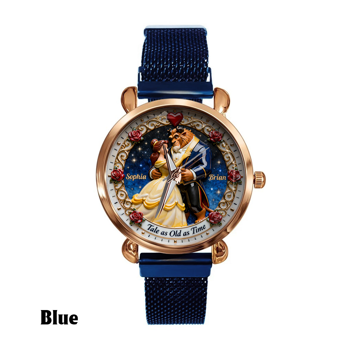 Tale As Old As Time - Personalized Couple Women Hand Watch
