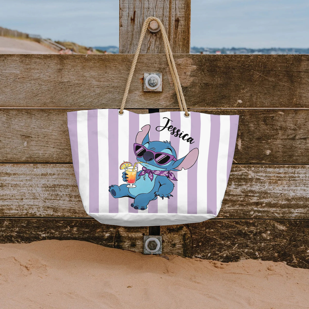 Ohana Summer Time - Personalized Ohana Beach Bag