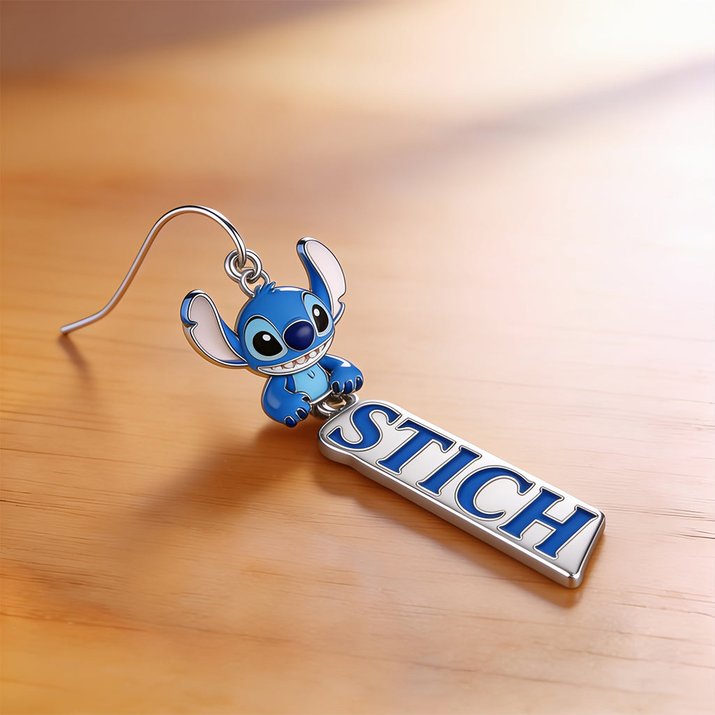 Any Character, Any Name, Preview Instantly - Personalized Mouse Earrings With Card