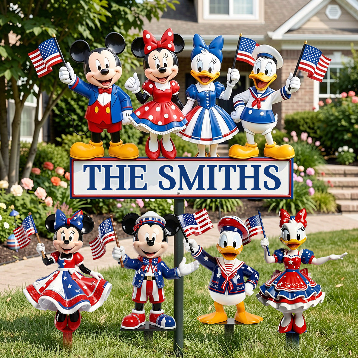 Magical Mouse Ears Independence Day Decoration - Personalized Mouse Acrylic Stake & Metal Sign