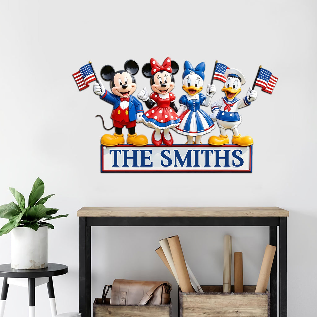 Magical Mouse Ears Independence Day Decoration - Personalized Mouse Acrylic Stake & Metal Sign