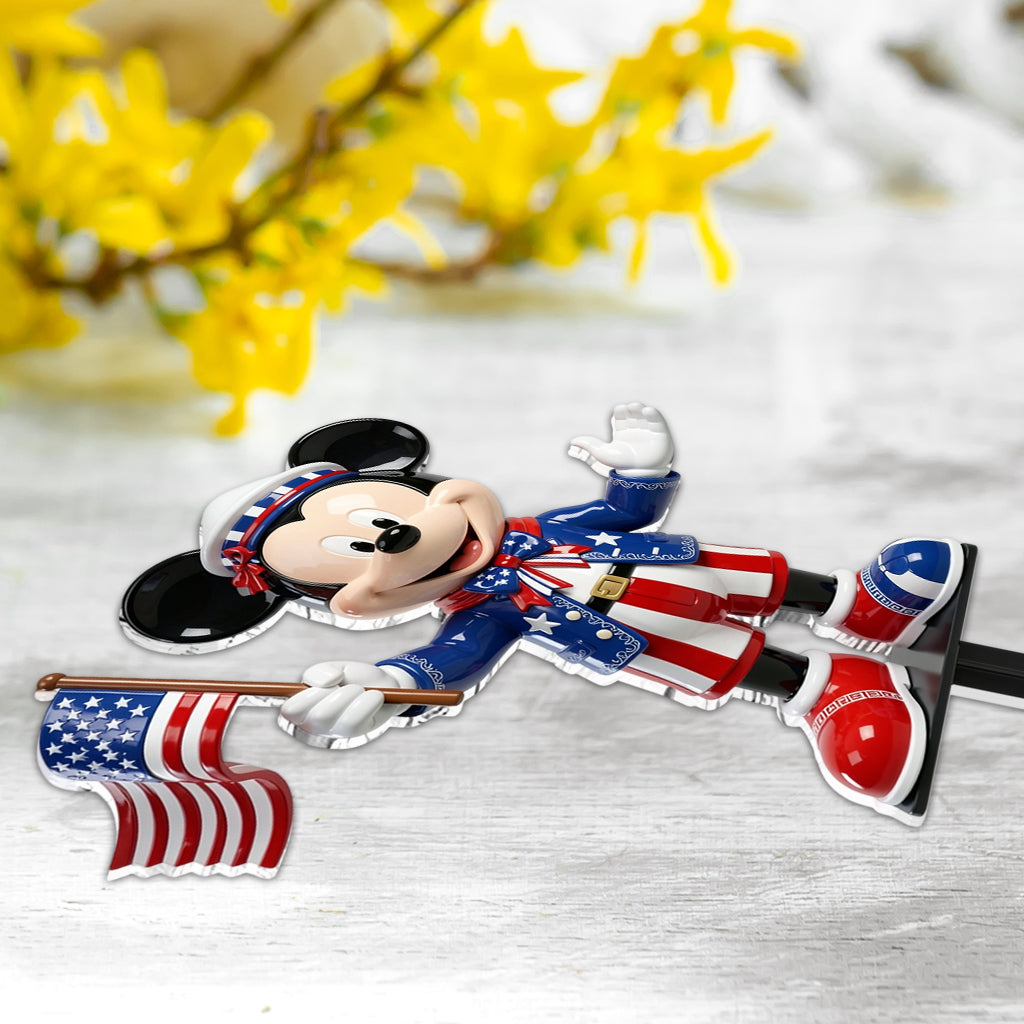 Magical Mouse Ears Independence Day Decoration - Personalized Mouse Acrylic Stake & Metal Sign