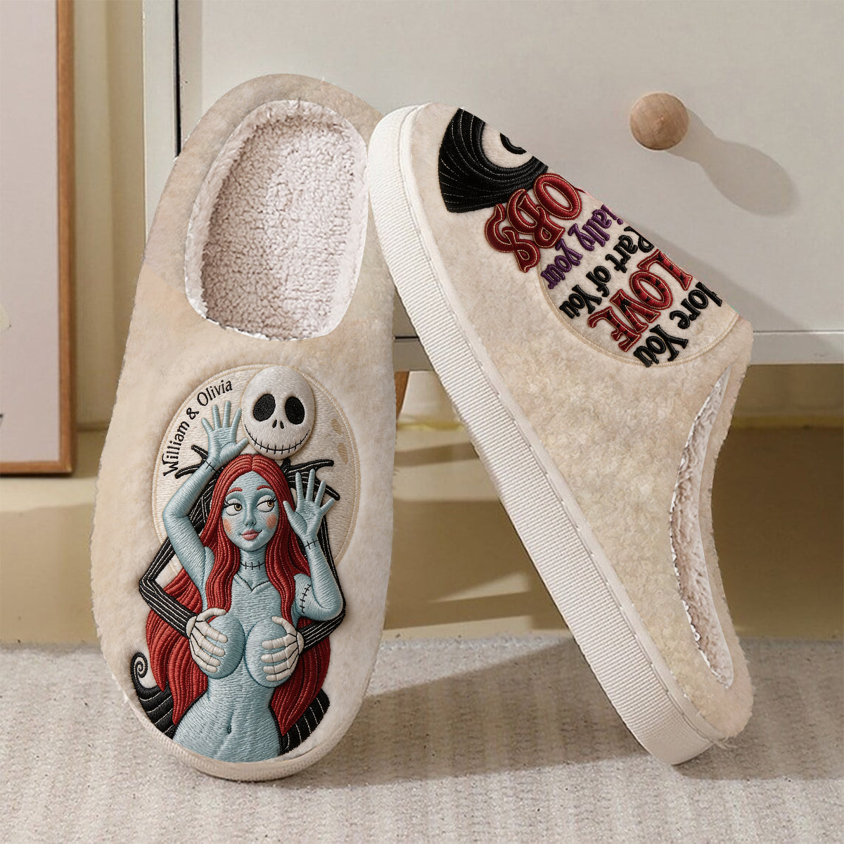 Naughty Spooky Couple - Personalized Nightmare Slippers