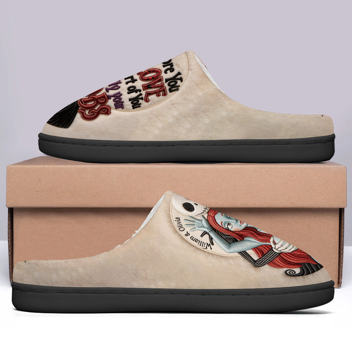 Naughty Spooky Couple - Personalized Nightmare Slippers
