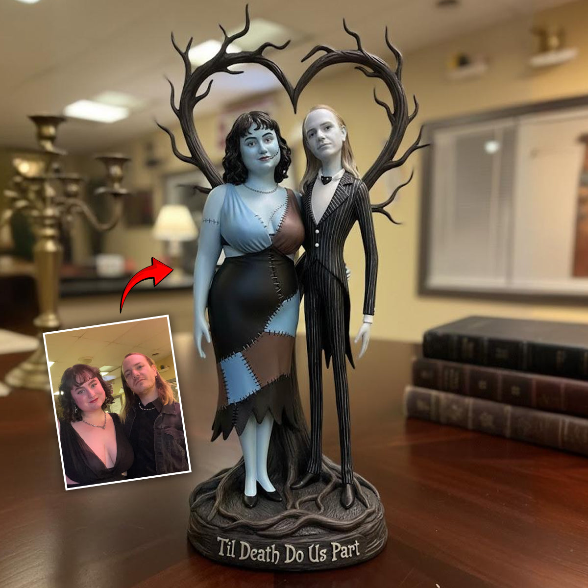 Jack Sally Couple Style, Gothic Style - Personalized Nightmare Custom Shaped Acrylic Plaque