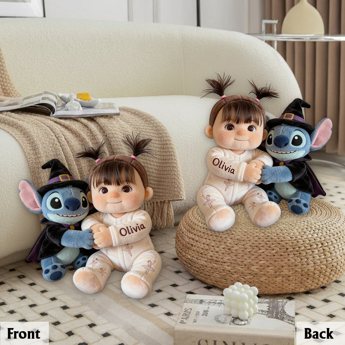 Halloween Cartoon - Personalized Mouse Premium Faux Fur Pillow