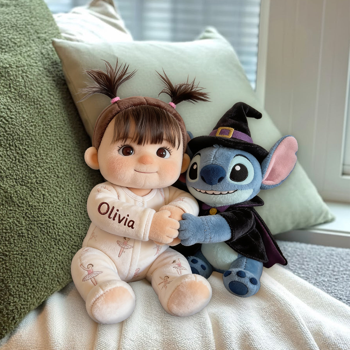 Halloween Cartoon - Personalized Mouse Premium Faux Fur Pillow