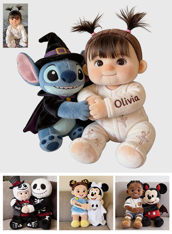 Halloween Cartoon - Personalized Mouse Premium Faux Fur Pillow
