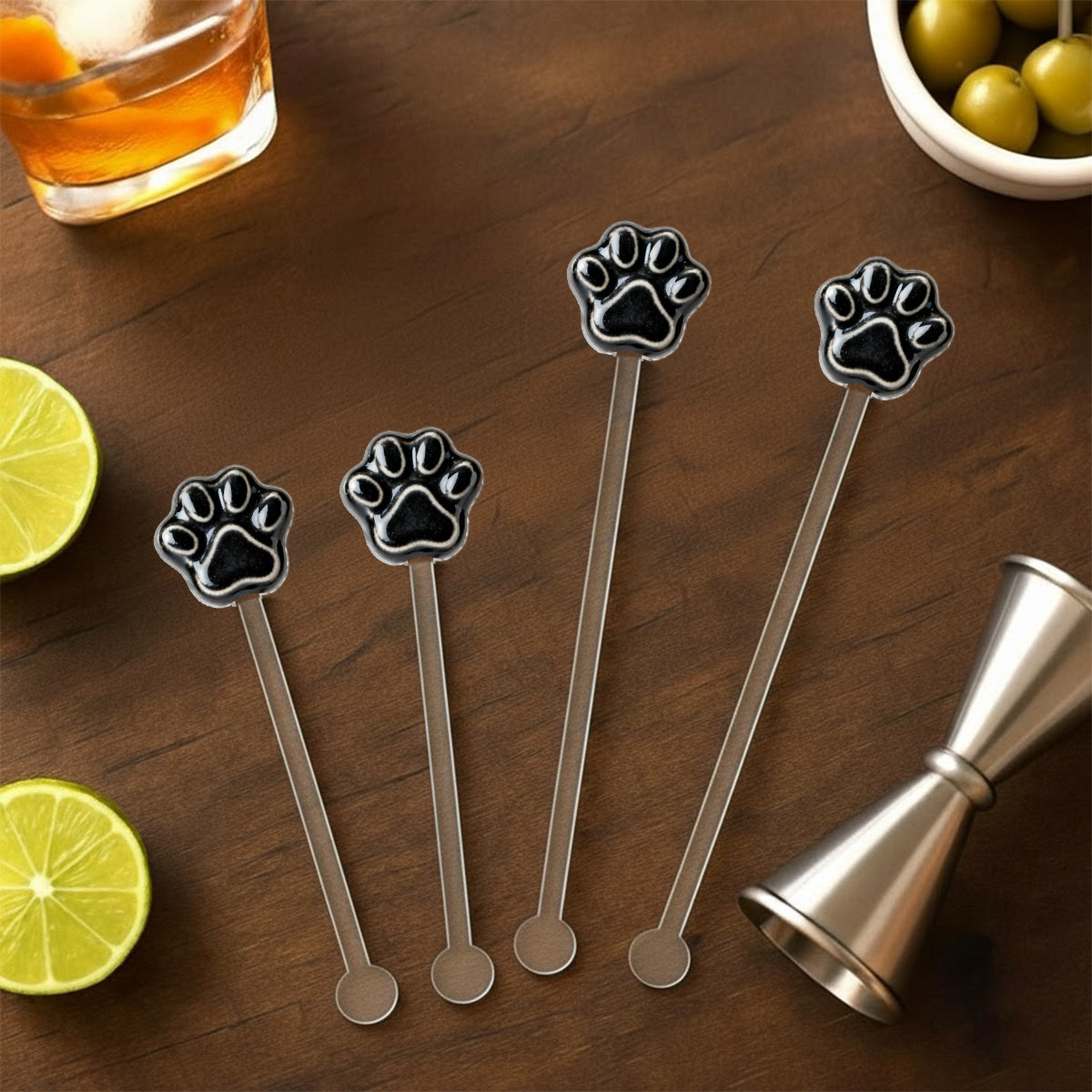 65th Anniversary - Personalized Mouse Set Accent Mug with Acrylic Stirrers