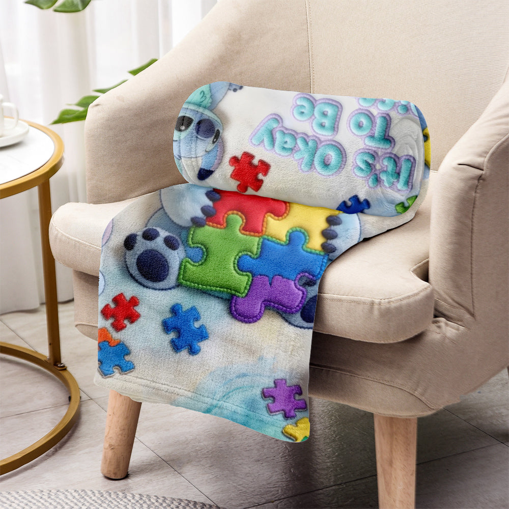 It's Okey To Be Different - Personalized Autism Awareness Blanket