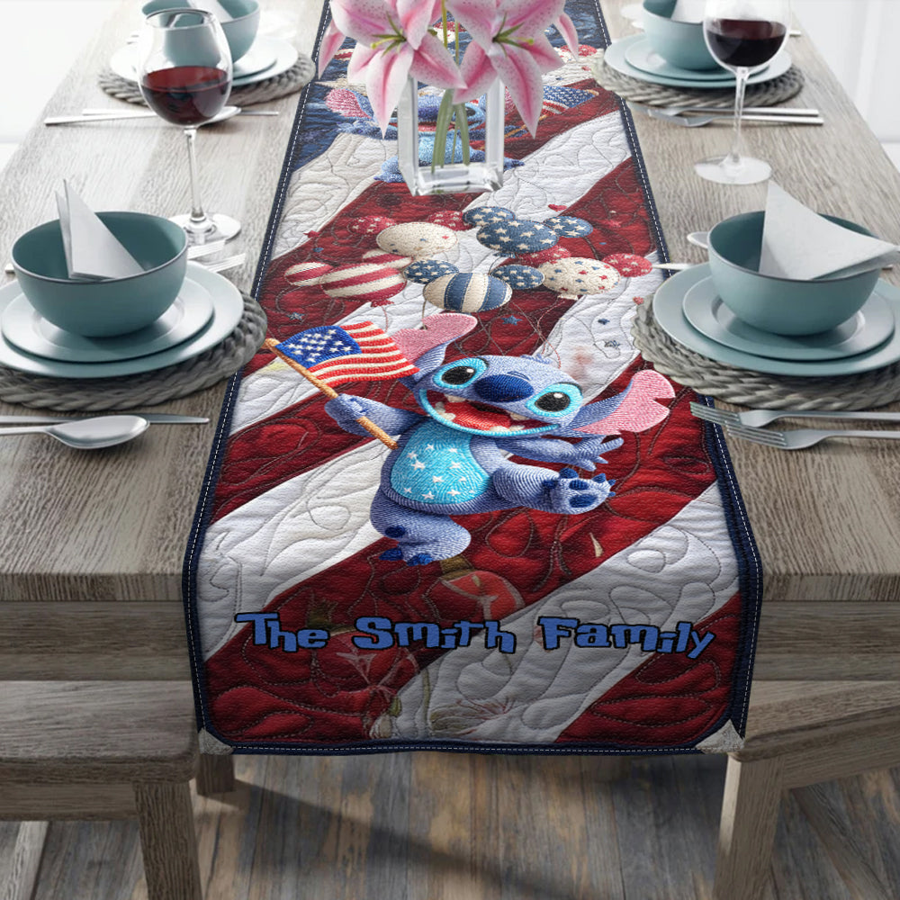 Stars And Stripes - Personalized Ohana Table Runner