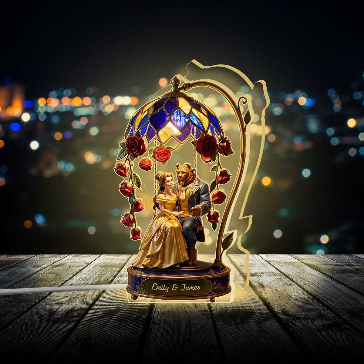 Tale As Old As Time - Personalized Beauty And The Beast Acrylic LED Night Light