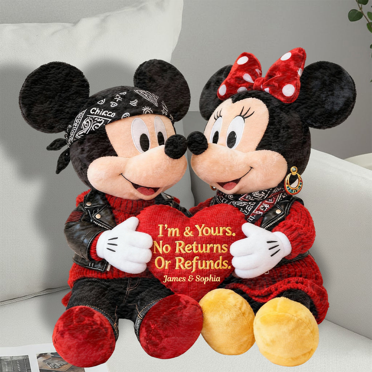 You & Me We Got This - Personalized Mouse Faux Fur Shaped Pillow