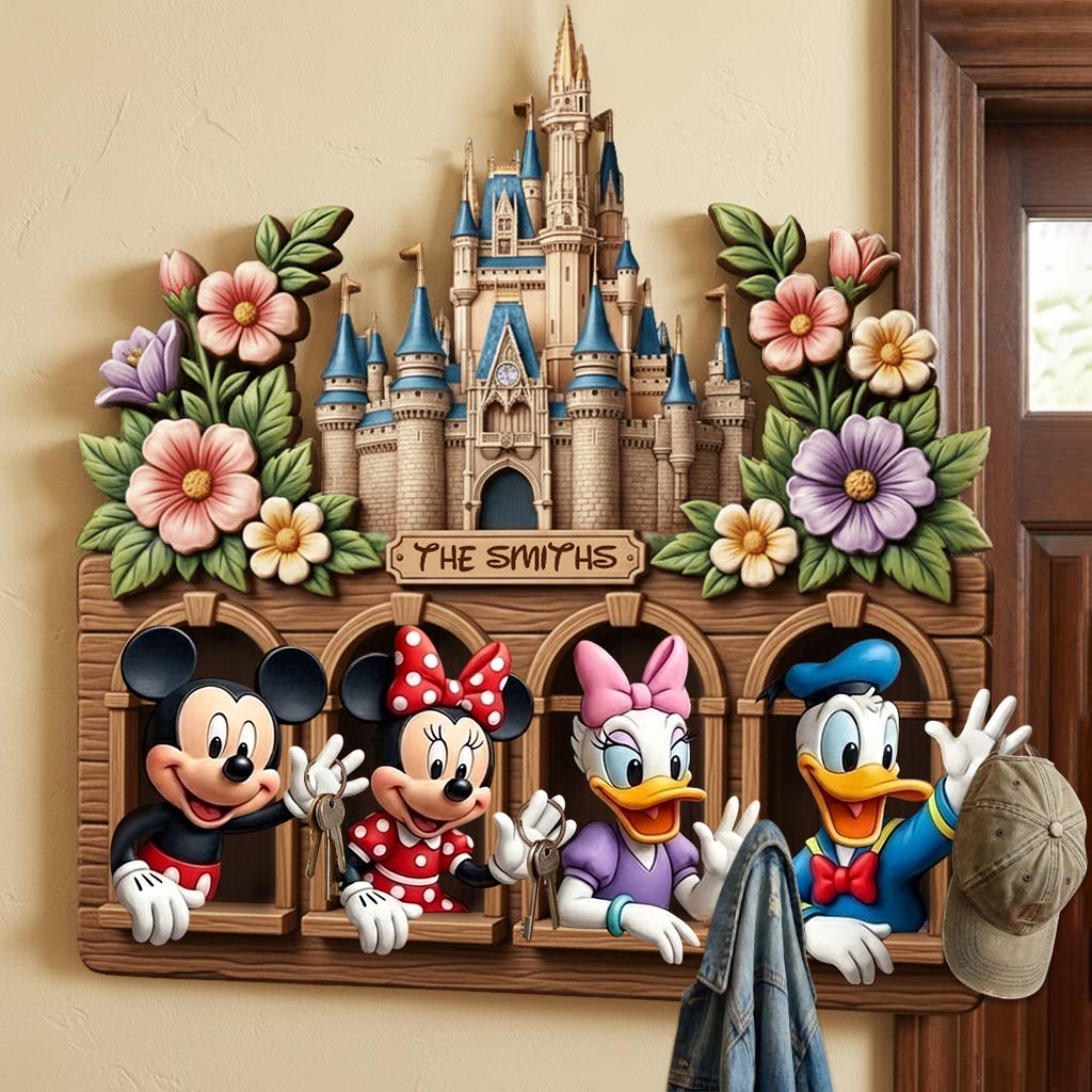 Welcome Home Magical Friends - Personalized Mouse Shaped Hanging Organizer