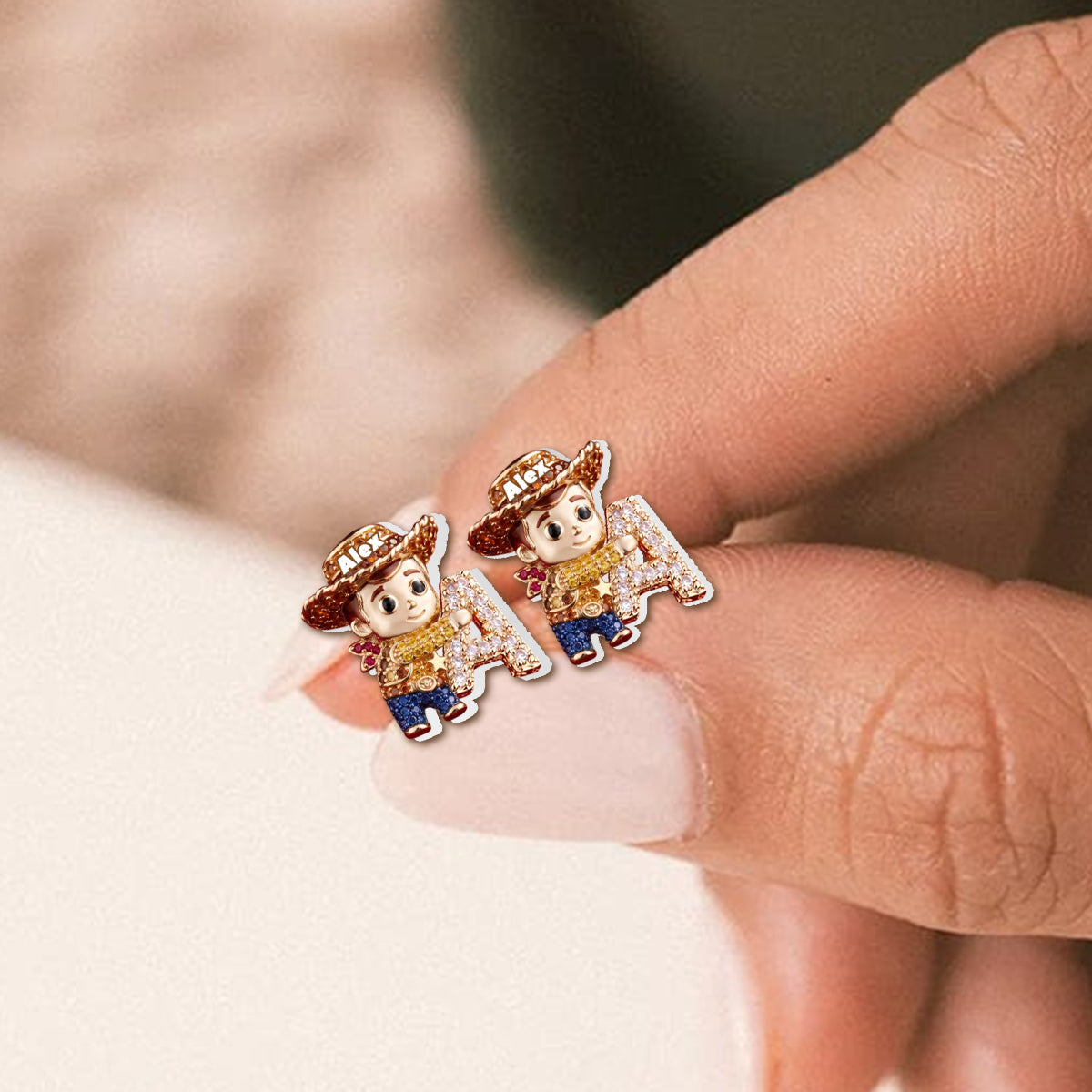 Toy Letter - Personalized Movie For Kids Stud Earrings