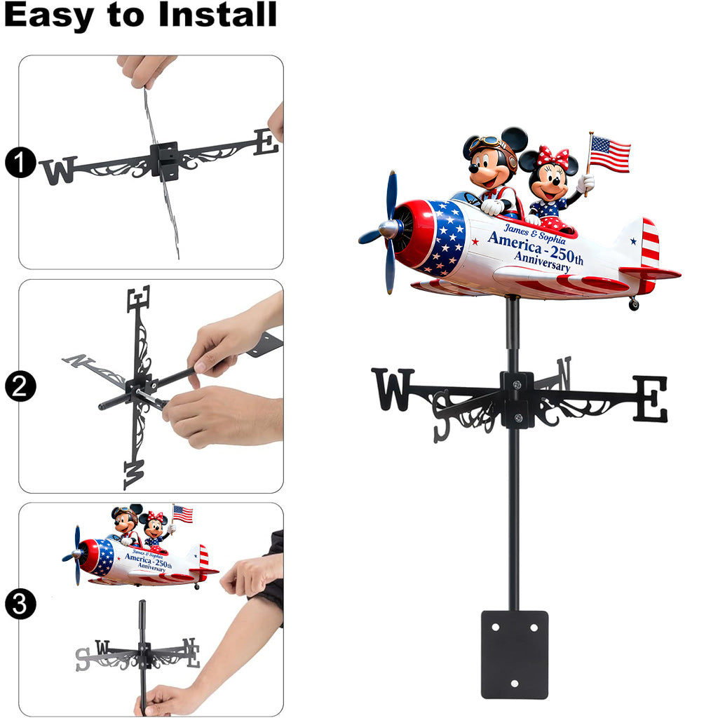 Happy Couple - Personalized Mouse Weather Vane