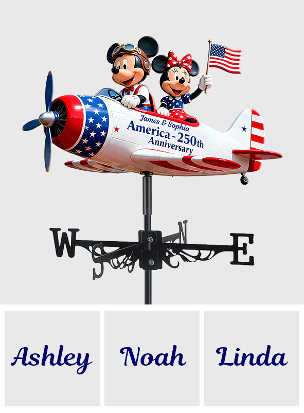 Happy Couple - Personalized Mouse Weather Vane