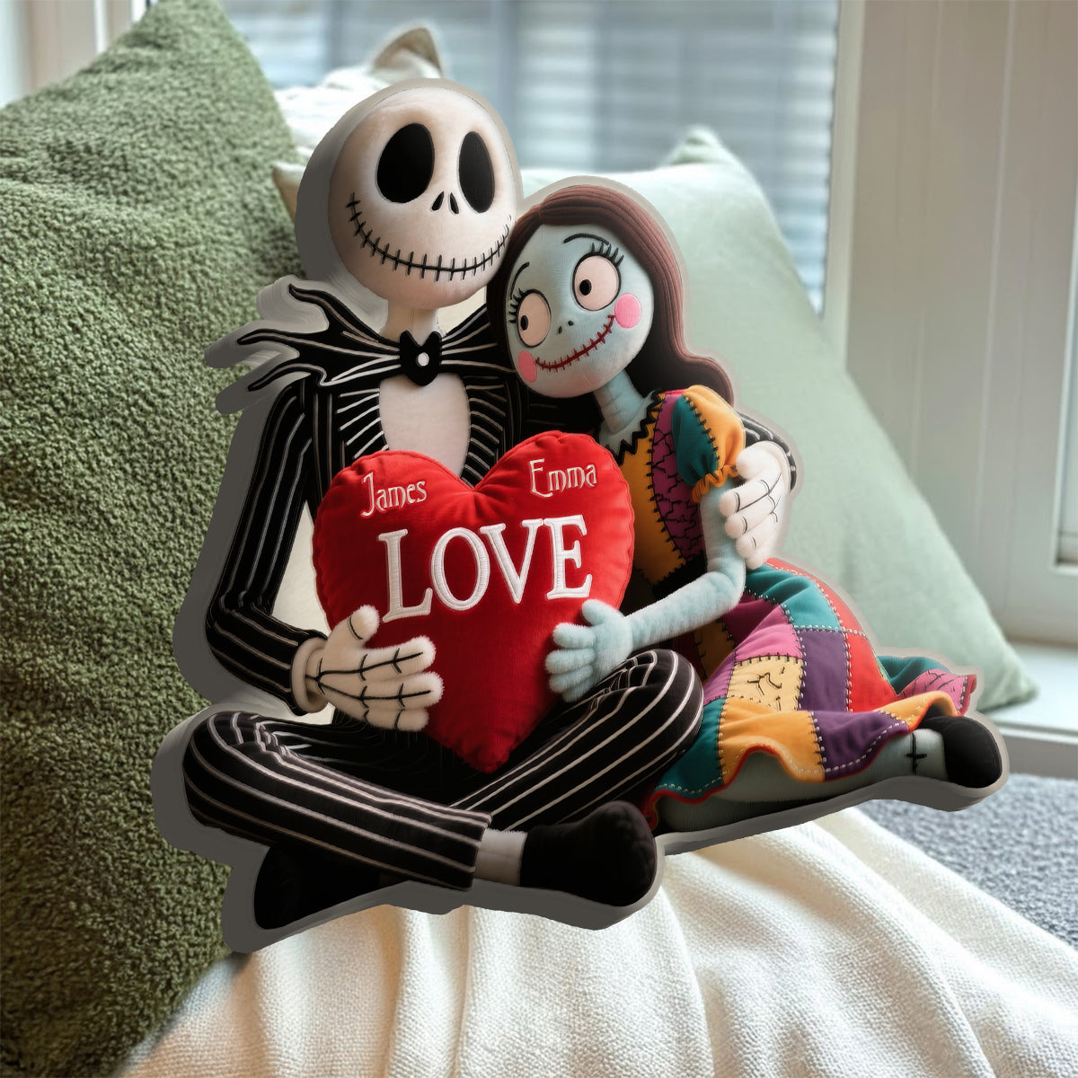 Perfect Gift For Couple - Personalized Nightmare Faux Fur Shaped Pillow