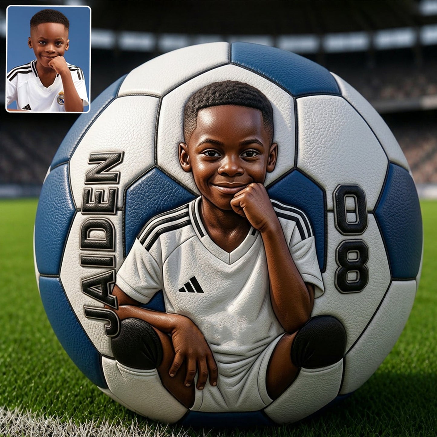 Any Photo Birthday Gift For Soccer Players - Personalized Kid Multi-Sport Ball