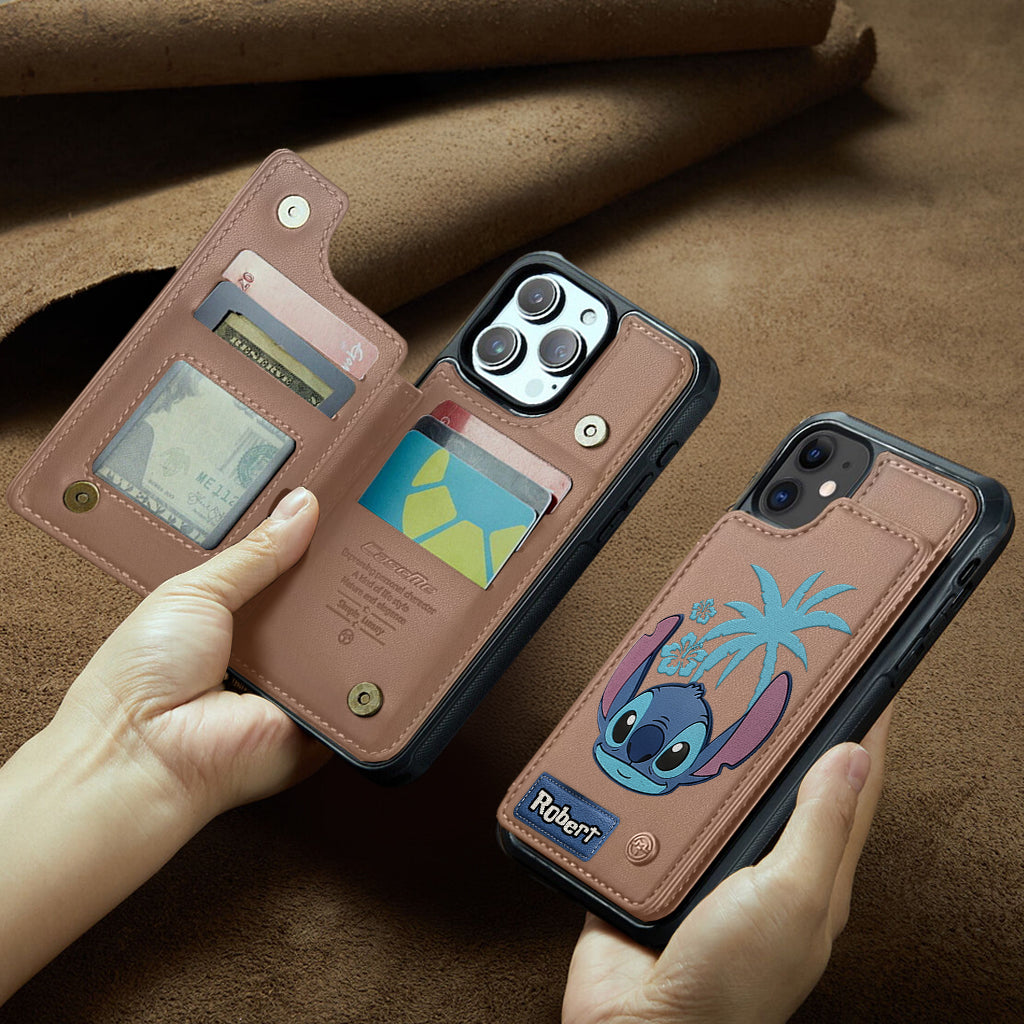 Ohana Alien Custom Name - Personalized Ohana Wallet Phone Case