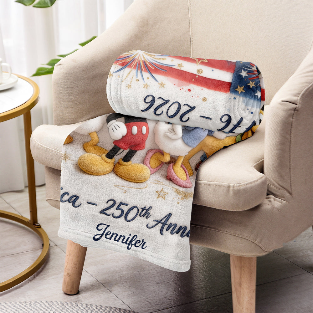 USA 250th Anniversary - Personalized Mouse Blanket