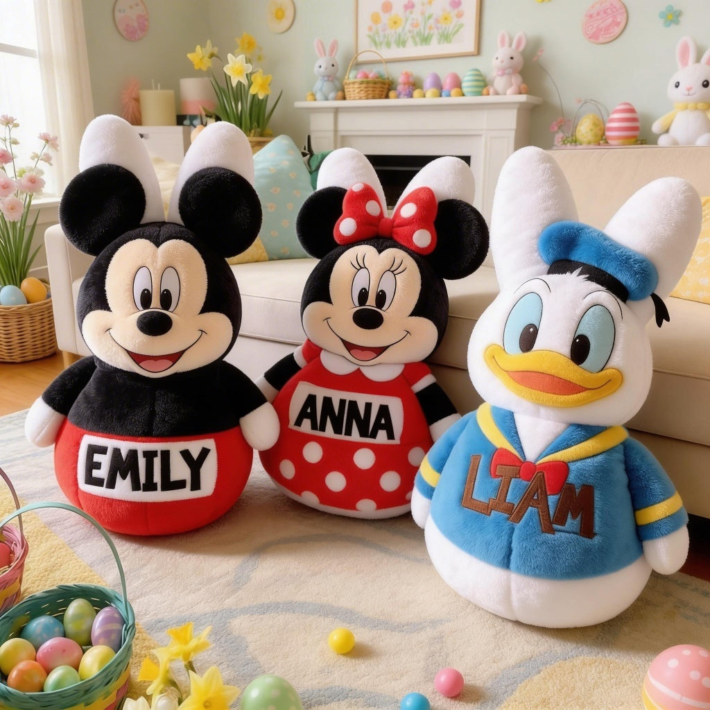 Friends Easter Decor - Personalized Mouse Premium Faux Fur Pillow