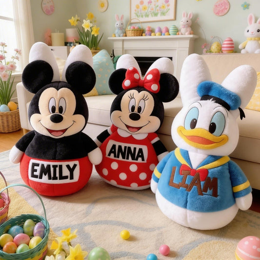 Friends Easter Decor - Personalized Mouse Premium Faux Fur Pillow