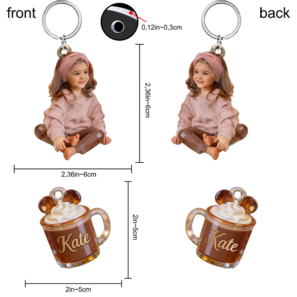 Fall Vibes - Personalized Mouse Premium Keychain With Charms