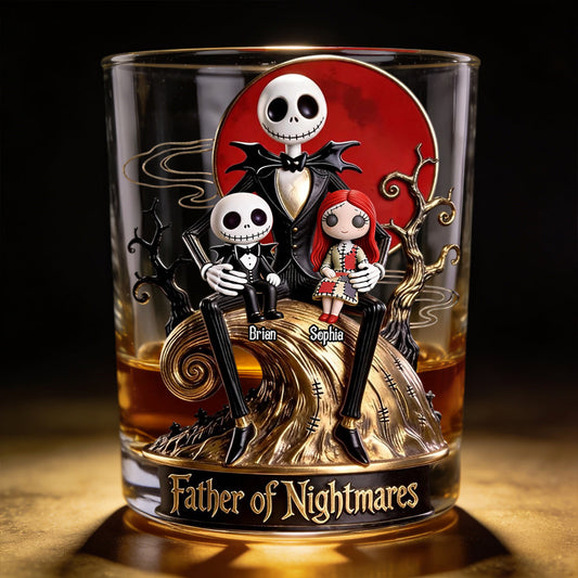 Father Of Nightmares - Personalized Nightmare Whiskey Glass