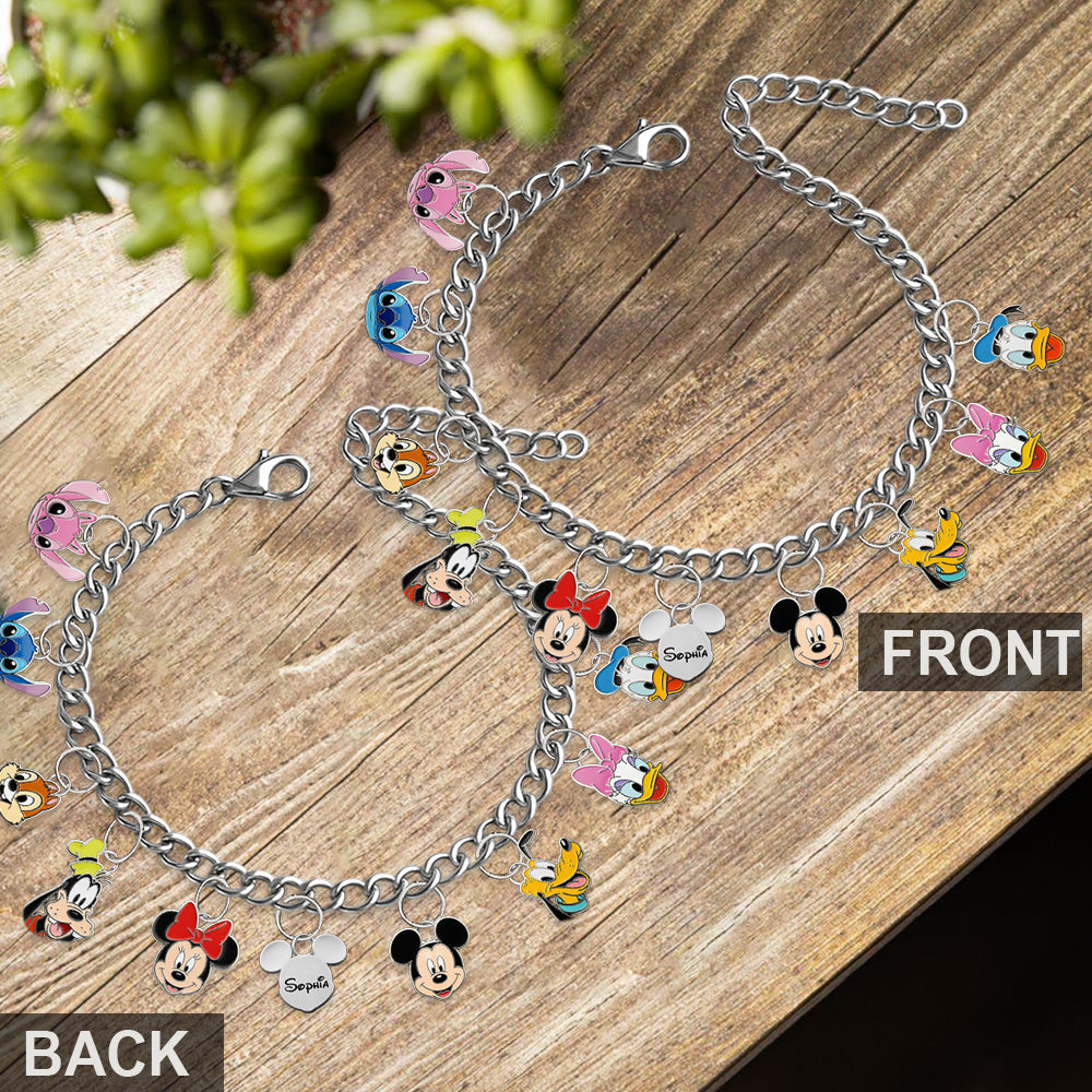 Magical World On The Wrist - Personalized Mouse Bracelet With Charms