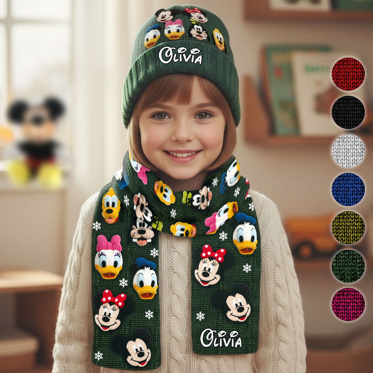 Magical Friends - Personalized Mouse Knitted Scarf