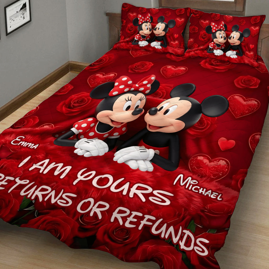 No Returns Or Refunds - Personalized Mouse Quilt Set
