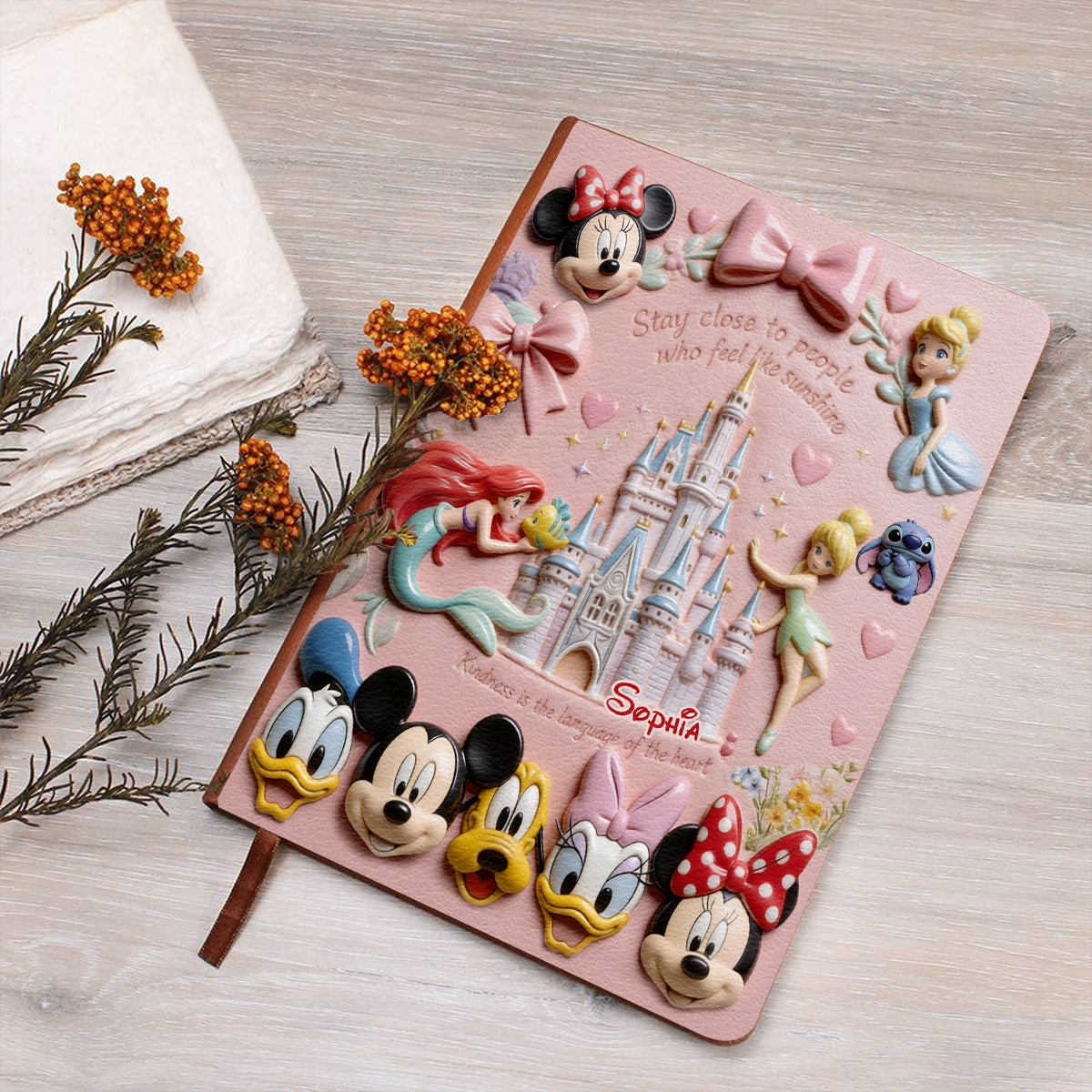 Magical Castle - Personalized Mouse Leather Journal