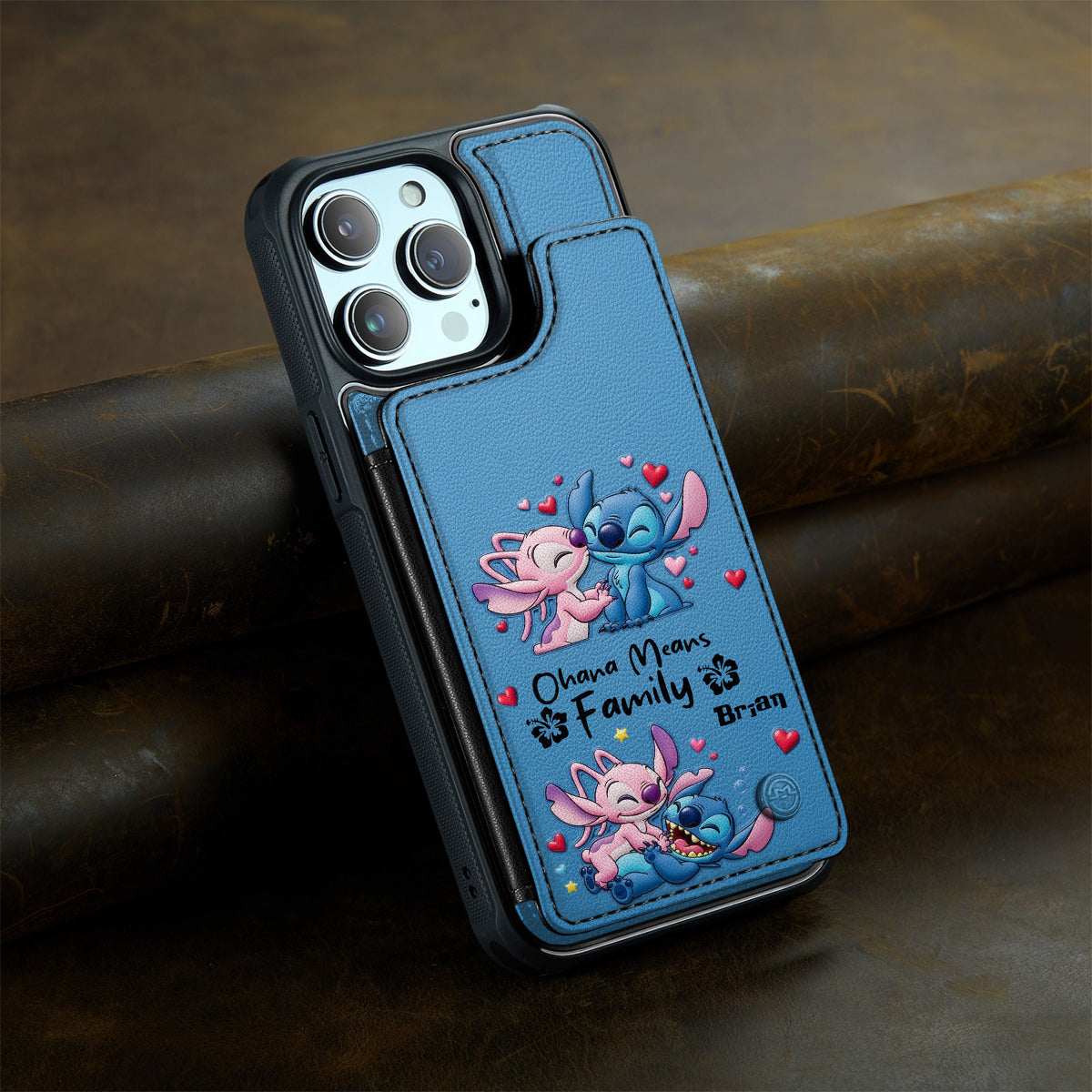 Ohana Means Family - Personalized Ohana Fully Printed Wallet Phone Case