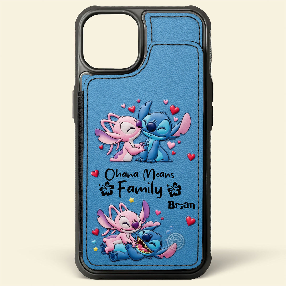 Ohana Means Family - Personalized Ohana Fully Printed Wallet Phone Case