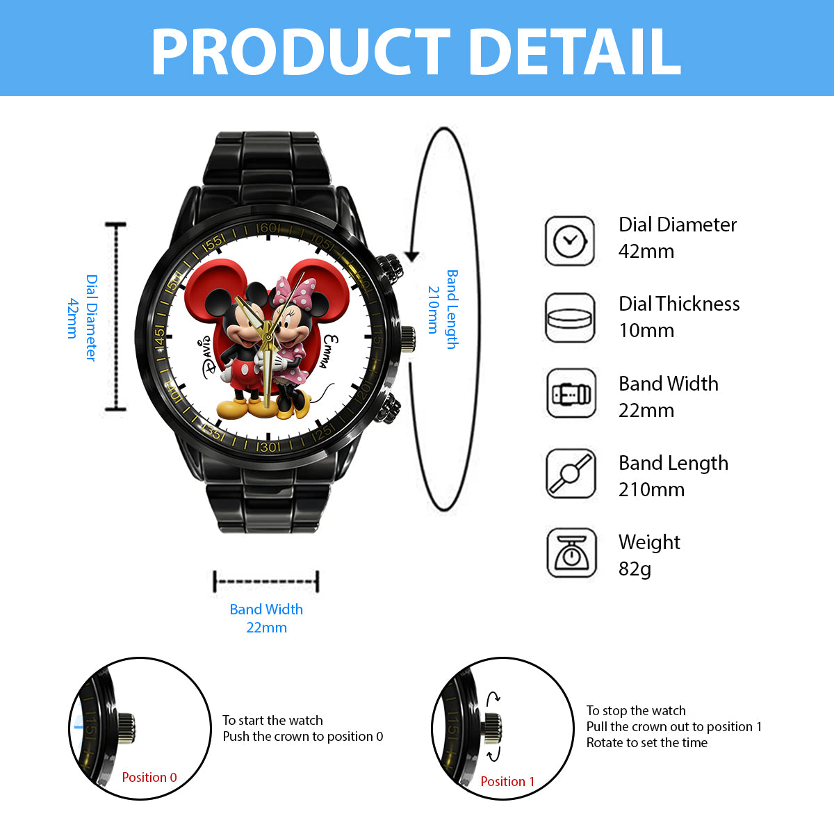 Couple Gift - Personalized Mouse Hand Watch