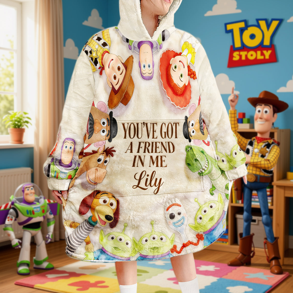You Got A Friend In Me - Personalized Movie For Kids Blanket Hoodie